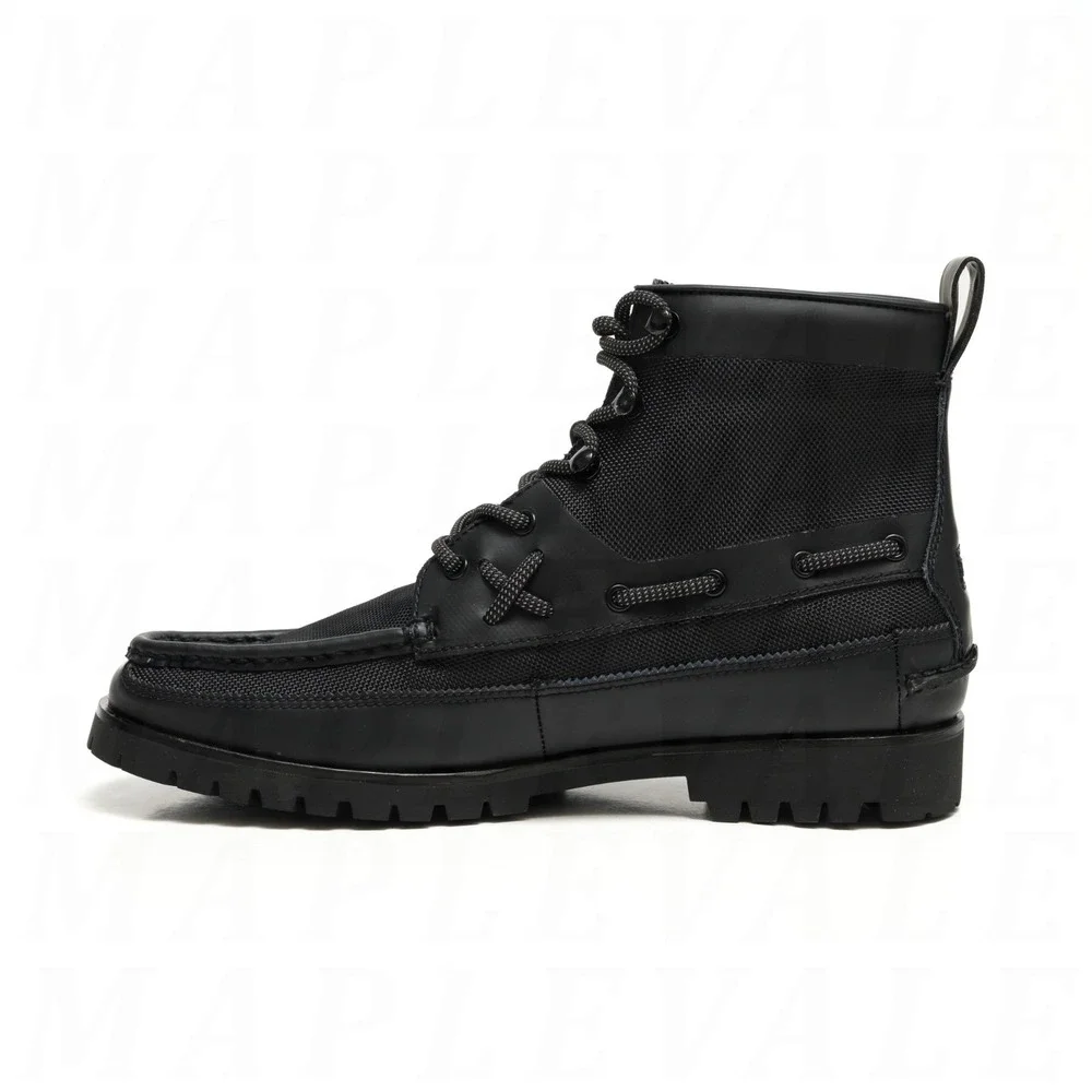 Polo Ralph Lauren Ranger Mid Ballistic Nylon Boots Men's Sz 9.5 Black Oxford NIB